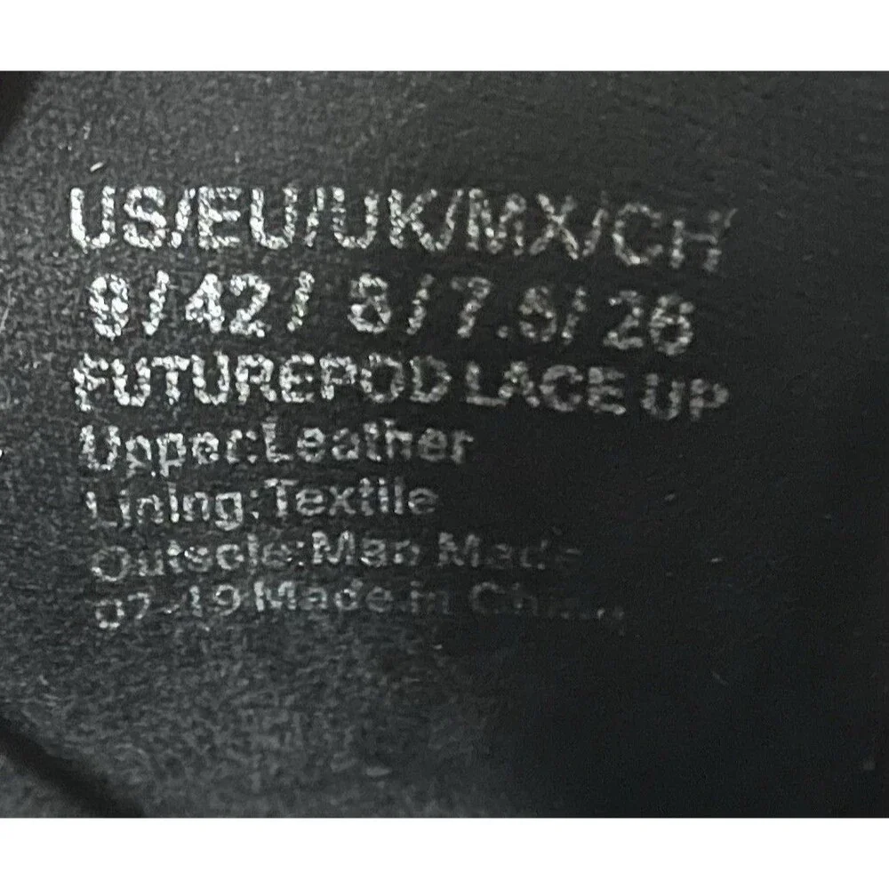 Kenneth Cole New York Futurepod Leather Lace-Up Oxford dress shoes black Size 9